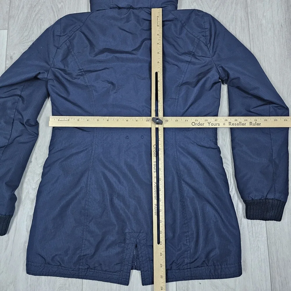 Hollister California All Weather Jacket Womens Small Blue Full Zip Sherpa Hoodie